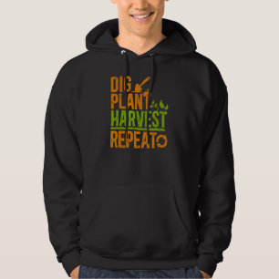 Farmer Dig Plant Harvest Repeat Boerderij Farming Hoodie