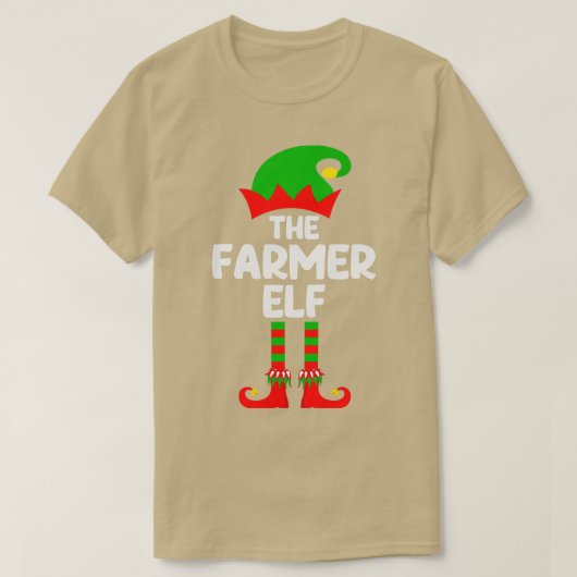 Farmer Elf Matching Family Group kerstparty P T-shirt (Design voorkant)