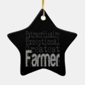 Farmer Extraordinaire Keramisch Ornament (Achterkant)