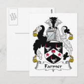 Farmer Family Crest Briefkaart (Voorkant / Achterkant)