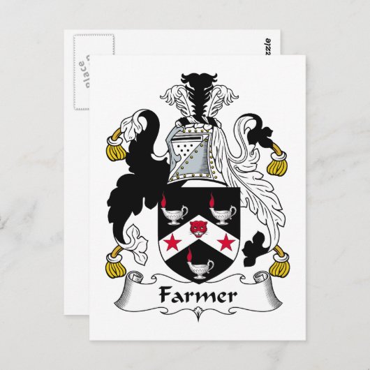 Farmer Family Crest Briefkaart (Voorkant / Achterkant)