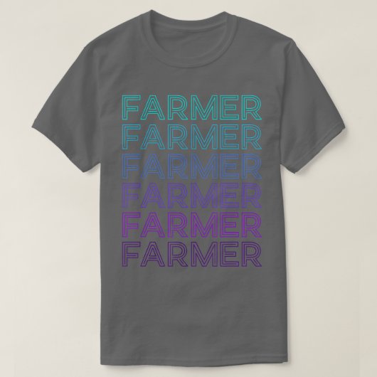 Farmer Farming Farm Retro T-shirt (Design voorkant)
