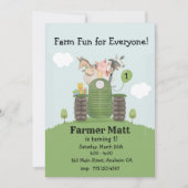 Farmer Fun for Everyone Birthday Invitation Kaart (Voorkant)