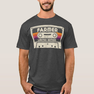 FARMER Funny Job Title, Vintage Retro Career  T-shirt