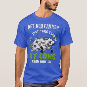 Farmer Funny Koe Lover Pensioen Boerderij Ani T-shirt