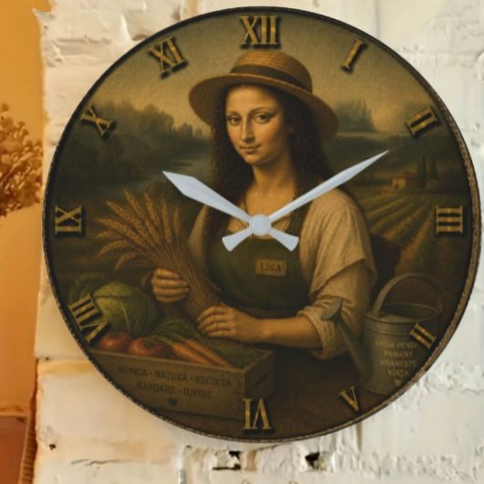 Farmer Funny Mona Lisa Farming Gift Grote Klok