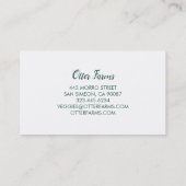 FARMER GARDENING Modern landschap Gardener Veg Visitekaartje (Achterkant)