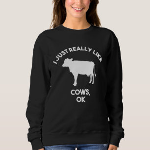 Farmer Gif ik hou echt van Koe Boerderij Humor Trui