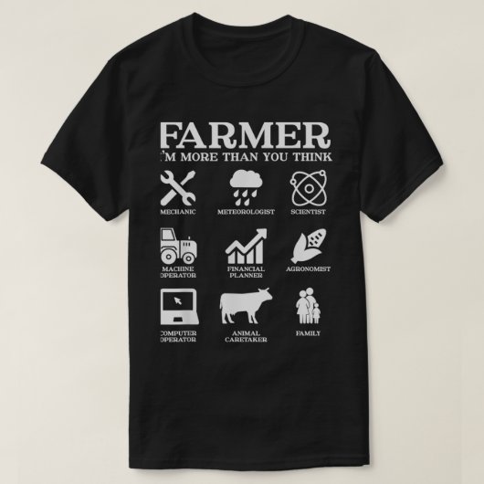 Farmer Gift Idea Farming Agriculture Patriotic Far T-shirt (Design voorkant)
