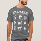 Farmer Gift Idea Farming Agriculture Patriotic T-shirt (Voorkant)