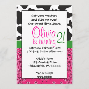 Farmer Girl geïnspireerd op uitnodiging