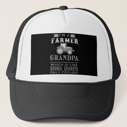 Farmer Grandpa, Cool Farmer Grandpa Trucker Hat Pet (Voorkant)