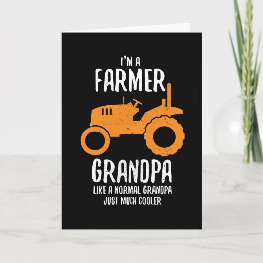 Farmer Grandpa Tractor Kaart (Voorkant)