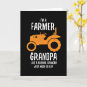 Farmer Grandpa Tractor Kaart (Gele Bloem)