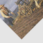 Farmer Horse Plow Boy Frans Land Craft Tissuepapier (Detail)