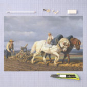 Farmer Horse Plow Boy Frans Land Craft Tissuepapier (Craft)