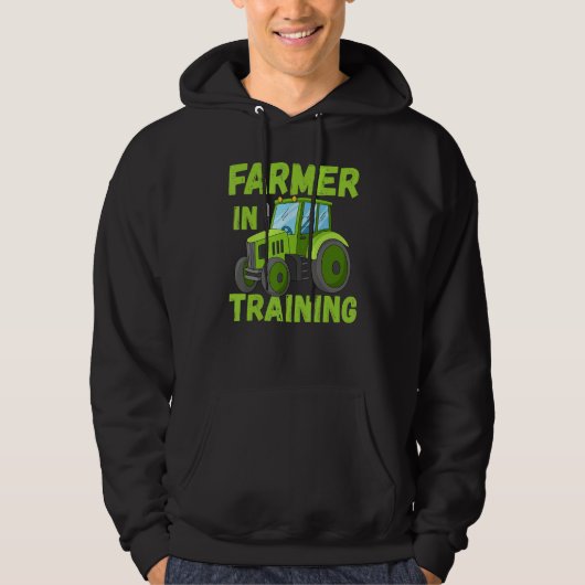 Farmer In Training Tractors Driver Strongman Costu Hoodie (Voorkant)