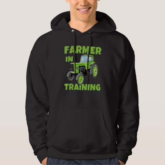 Farmer In Training Tractors Driver Strongman Vehi Hoodie (Voorkant)