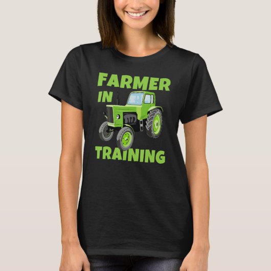 Farmer In Training Tractors Driver  Strongman Vehi T-shirt (Voorkant)