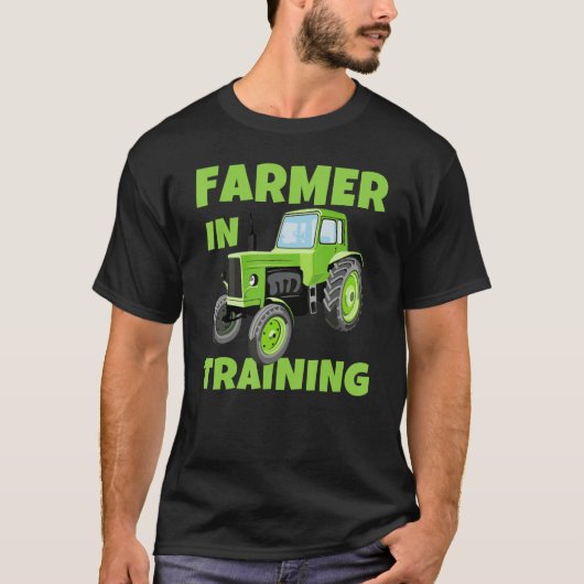 Farmer In Training Tractors Driver Strongman Vehi T-shirt (Voorkant)