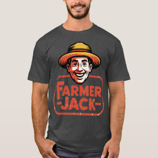 Farmer Jack Retro 80s Oude School Vintage T-shirt