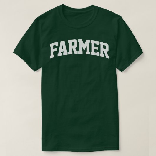 Farmer Job Outfit Costume Retro College Arch Funny T-shirt (Design voorkant)