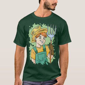 Farmer Kind Boy Boerderij Guy T-shirt