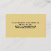 Farmer Landowner Husbandman Cultivator Card Visitekaartje (Achterkant)