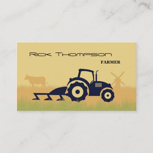 Farmer Landowner Husbandman Cultivator Card Visitekaartje (Voorkant)