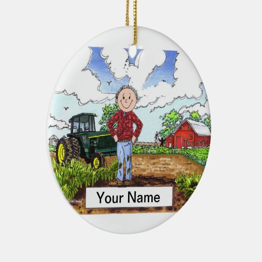 Farmer - Mannelijke Keramisch Ornament (Rechts)