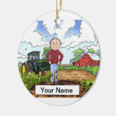 Farmer - Mannelijke Keramisch Ornament (Links)