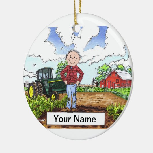 Farmer - Mannelijke Keramisch Ornament (Links)
