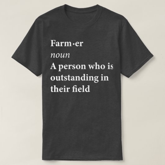 Farmer Noun is een persoon die in hun F T-shirt (Design voorkant)