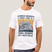 Farmer opa als een normale opa t-shirt (Voorkant)