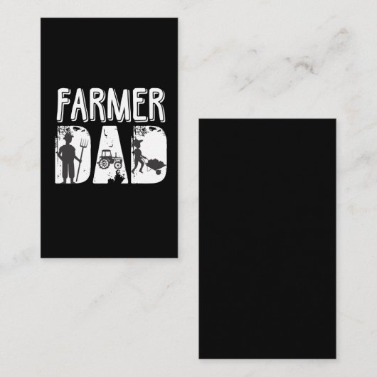 Farmer Pap Agriculture Father Farming Tractor Visitekaartje (Voorkant / Achterkant)