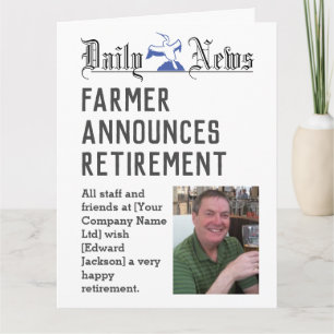 Farmer Retirement Kaart te personaliseren