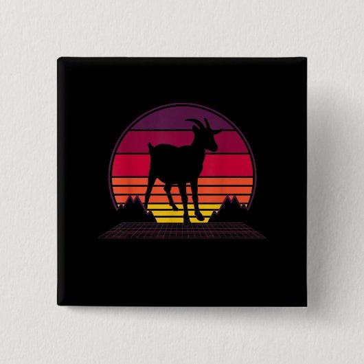 Farmer Retro Funny Boerderij Animal Gift Vierkante Button 5,1 Cm (Voorkant)