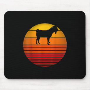Farmer  Retro Sunset Funny Boerderij Animal Goat Muismat