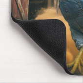 Farmer Rooster Kicking Up Dust Muismat (Hoek)