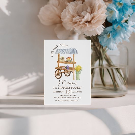 Farmer’s Market Birthday Invite Kaart