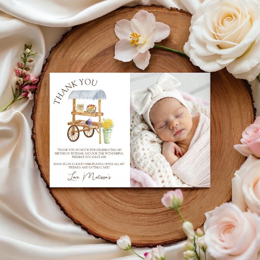 Farmer’s Market Photo Thank You Kaart