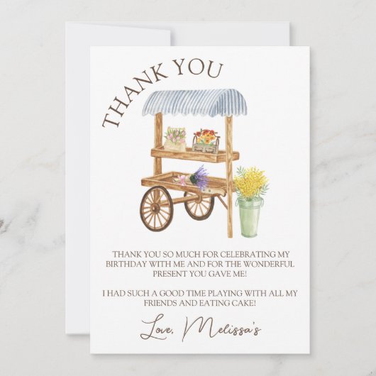 Farmer’s Market Thank You Card Kaart (Voorkant)