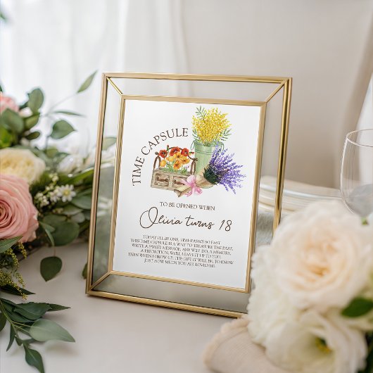 Farmer’s Market Time Capsule Sign Reclamebord Met Voetstuk