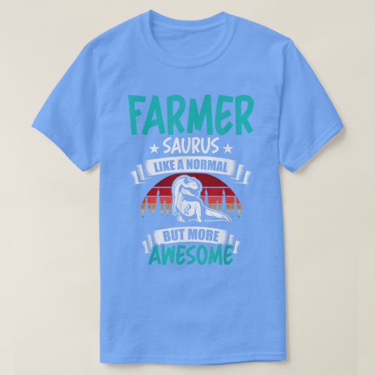Farmer saurus like Normal t re dinosaur T-shirt (Design voorkant)