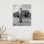 Farmer Sharpening Scythe, 1937 Poster (Keuken)