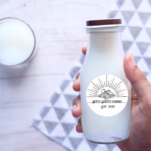 Farmer Small Business Product Rancher Ronde Sticker