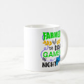 Farmer tegen dag Gamer tegen nacht Koffiemok (Voorkant rechts)