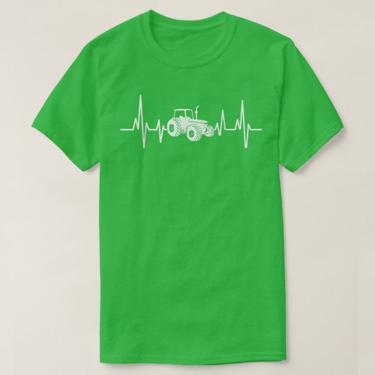 Farmer Tractor Heartbeat T-Shirt (Design voorkant)