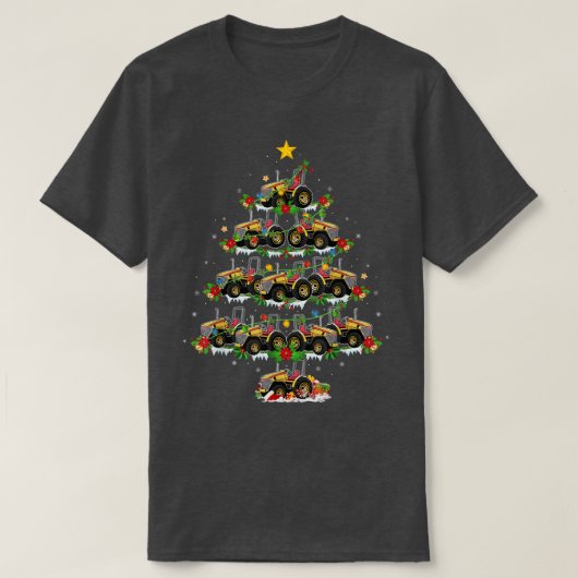 Farmer Tractor Lover Matching Santa Tractor Christ T-shirt (Design voorkant)