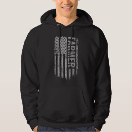 Farmer USA Flag Distressed design Hoodie